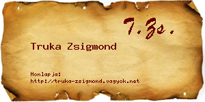 Truka Zsigmond névjegykártya